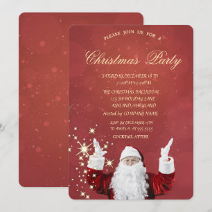 Convite Papai Noel Legal Vermelho Natal