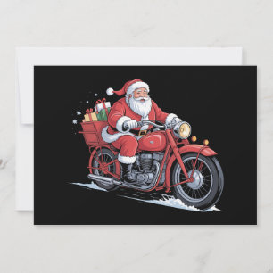 Convite Papai Noel Motociclista Natal