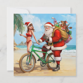 Convite Papai Noel na praia, Feliz Natal!