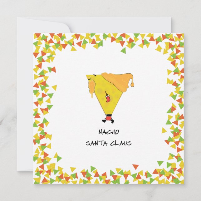 Convite Papai Noel Nacho com Batatas (Frente)