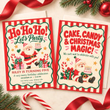 Papai Noel Natal Aniversário Listras Vermelhas e V