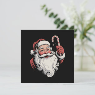 Convite Papai Noel Natal Presente Retro Vintage