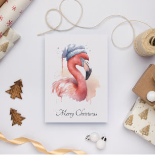 Convite Papai noel Snowbird Flamingo, personalizado