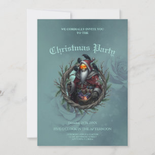Convite Papai Noel Sombrio das Sombras – Esqueleto de Nata