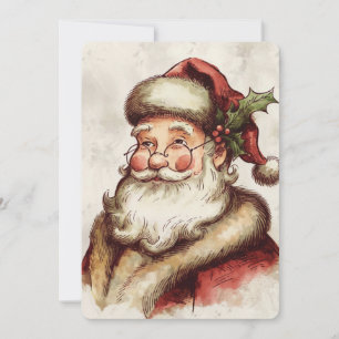 Convite Papai Noel Vintage