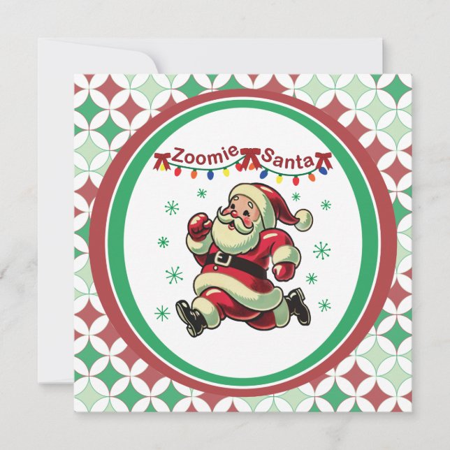 Convite Papai Noel Zoomie Natal (Frente)