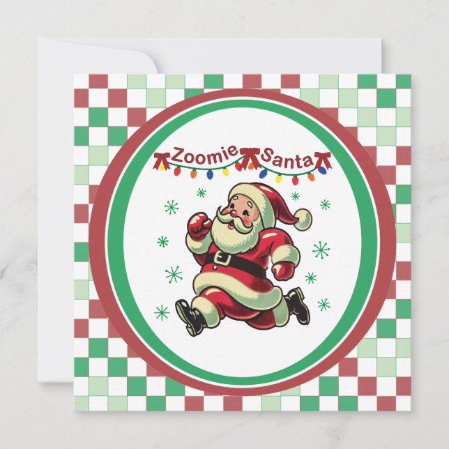 Convite Papai Noel Zoomie Natal (Frente)