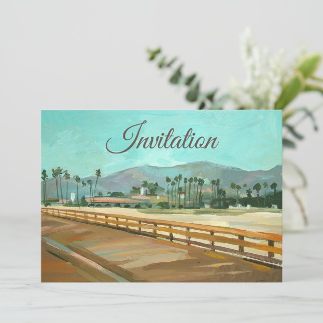 Convite Papais noeis Barbara, CA - Stearf Wharf (Em pé/Frente)