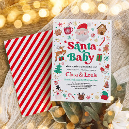 Convite Papais noeis Bebê Inverno Natal Chá de fraldas Neu