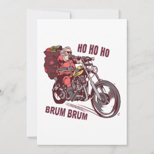 Convite Papais noeis Biker Figurino de Natal para Bikers