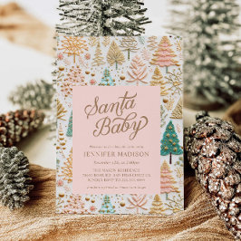 Convite Papais noeis Chá de fraldas de Baby Girl