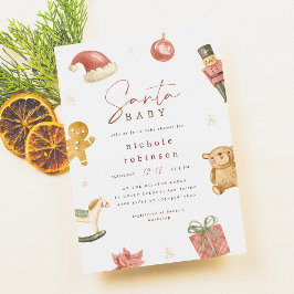 Convite Papais noeis Chá de fraldas de inverno