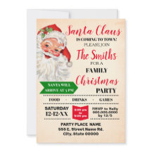 Papais noeis chegando à festa de Natal da cidade