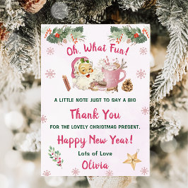 Convite Papais noeis Cookies Festa de Natal Obrigado