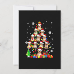 Convite Papais noeis de Árvore de Natal Luzes de Natal Cav