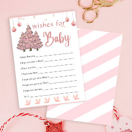 Convite Papais noeis de Árvore de Natal Rosa Desejam Jogo 