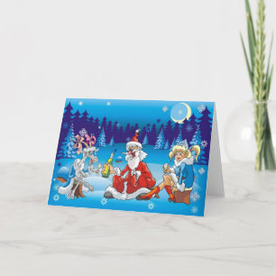 Convite Papais noeis de bebados de Natal feio