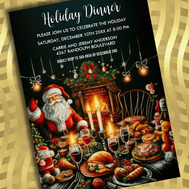 Convite Papais noeis de Desenho de Pastel do Partido Feria (Criador carregado)