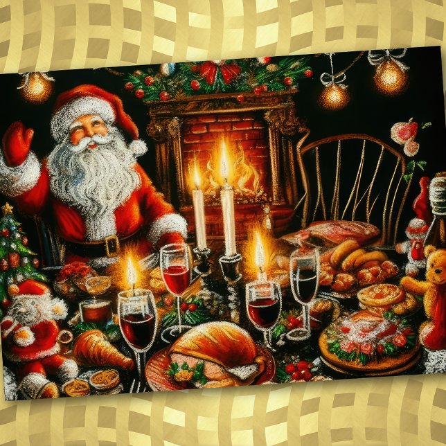 Convite Papais noeis de Desenho de Pastel do Partido Feria (Criador carregado)