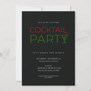 Convite Papais noeis de Natal do Coctail de Férias Adultas