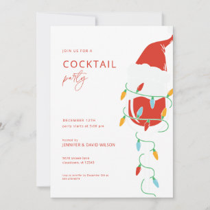 Convite Papais noeis de Natal do Coctail de Férias Adultas