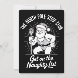 Convite Papais noeis de Natal do North Pole Strip Club