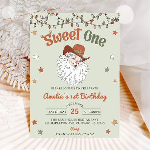 Convite Papais noeis de Natal Doce Uma Festa de aniversári