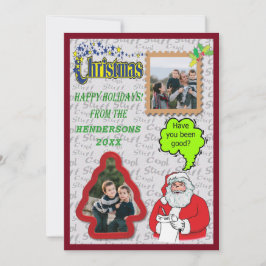 Convite Papais noeis de Natal e Árvore Adicionar duas foto