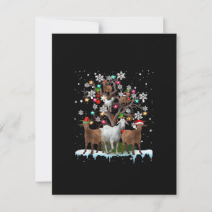 Convite Papais noeis de Natal em Árvore Goat Lover's