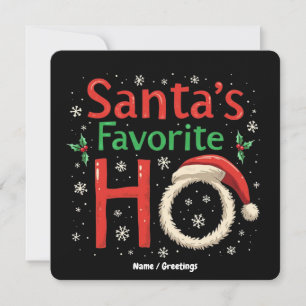 Convite Papais noeis de Natal Engraçados Favoritos Ho Xmas