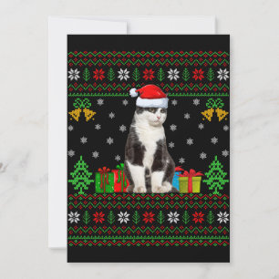 Convite Papais noeis de Natal Feio de Gato