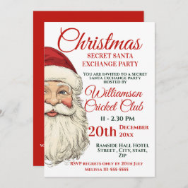 Convite Papais noeis de Natal Festa de Troca de Papais noe