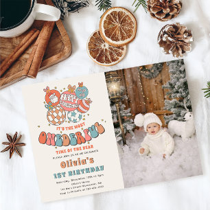 Convite Papais noeis de Natal Retro OneMaravilhoso Primeir