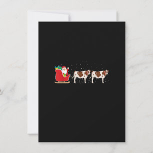 Convite Papais noeis De Vaca De Natal - Engraçada Vaca De