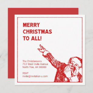 Convite Papais noeis dizem: Feliz Natal para Todos! Parte