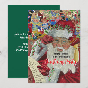 Convite papais noeis Do Festa De Natal Verde De 2025 Verif