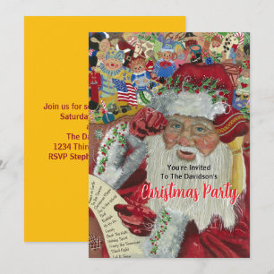 Convite papais noeis Dourados Da Festa De Natal De 2025 Ve