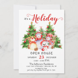 Convite Papais noeis Engraçados Gnomos Feriado de Natal Ab