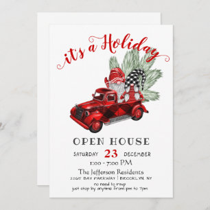 Convite Papais noeis Engraçados Gnomos Feriado de Natal Ab