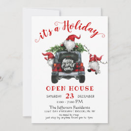 Convite Papais noeis Engraçados Gnomos Feriado de Natal Ab