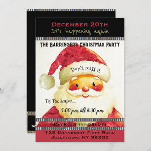 Convite Papais noeis estão a caminho da festa de Natal