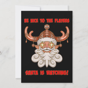 Convite Papais noeis estão assistindo a mesa de Natal engr