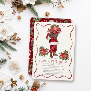 Convite Papais noeis favoritos Festa de Natal