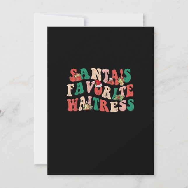 Convite Papais noeis Favoritos Garçonete Feliz Natal X (Frente)