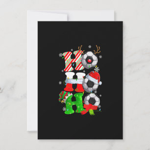 Convite Papais noeis Ho-Ho de Natal Reindeer Futebol Pajam