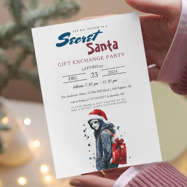 Convite Papais noeis modernos no partido Disguise I Secret (Criador carregado)