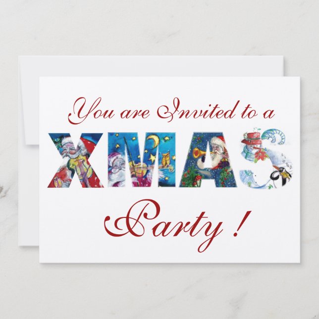 Convite Papais noeis MUSICAIS E FESTA NOTURNA SNOWMAN XMAS (Frente)