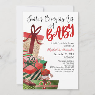 Convite Papais noeis Nos Trazendo Um Chá de fraldas De Nat