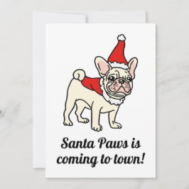Convite Papais noeis Paws frenchie Natal