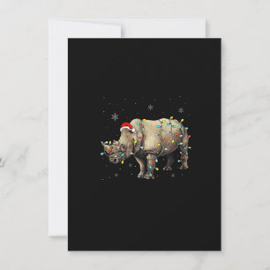 Convite Papais noeis Rhino Christmas Lights Rhino Lover Xm